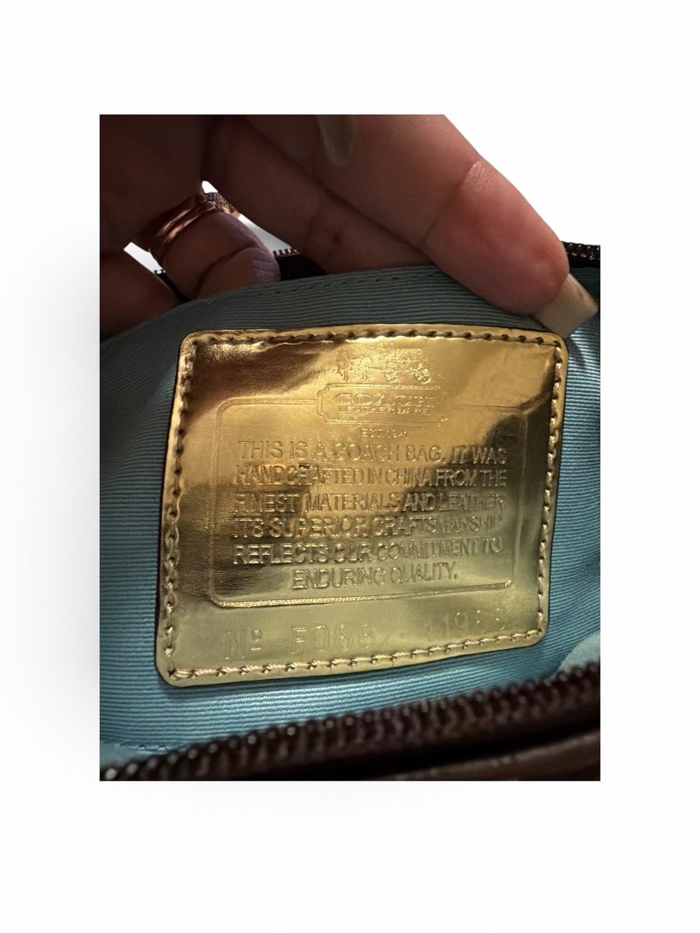 Coach Brown Signature Wristlet with Gold Hardware - Picture 4 of 10